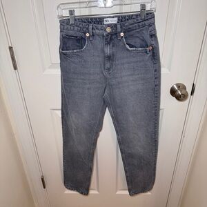 ZARA Gray Straight Leg Jean